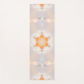 Luminous Gold Heilige Kruis,  Oranje Floral Yogamat (Voorkant)