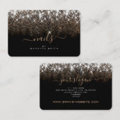 Luminous Golden Glitter Glam Stars Nails Designer Visitekaartje (Voorkant / Achterkant)