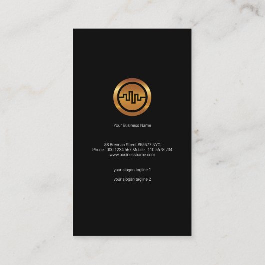 Luminous Grainy Red Wave Sound Engineer Visitekaartje (Achterkant)