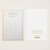 Luminous Gray Ombre Script Hair Clip display Visitekaartje (Voorkant /achterkant)