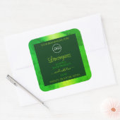 Luminous Green Marble Pattern Product Labels Logo (Envelop)