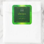 Luminous Green Marble Pattern Product Labels Logo (Tas)