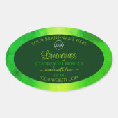Luminous Green Marble Pattern Product Labels Logo (Voorkant)