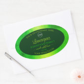 Luminous Green Marble Pattern Product Labels Logo (Envelop)