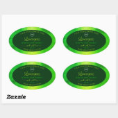 Luminous Green Marble Pattern Product Labels Logo (Vel)