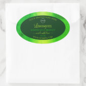 Luminous Green Marble Pattern Product Labels Logo (Tas)