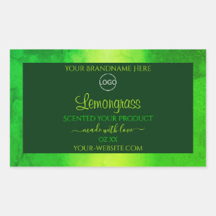Luminous Green Marble Pattern Product Labels Logo