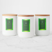 Luminous Green Marble Pattern Product Labels Logo Voedselcontainer Etiket (Flessen)