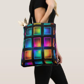 Luminous Grid Spectrum Tote Tote Bag (Dichtbij)