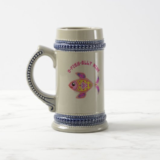Luminous Heart Fish: Radiant  Latte Mug Bierpul (Links)