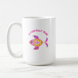 Luminous Heart Fish: Radiant Neon Kawaii Sea Life  Koffiemok