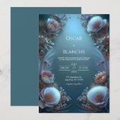 Luminous Ivory Bloom Ethereal Botanical Wedding Kaart (Voorkant / Achterkant)