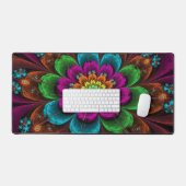 Luminous Jewel Tone Fractal Flower Bureaumat (Keyboard & Muis)