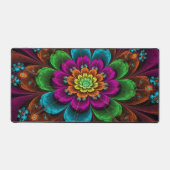 Luminous Jewel Tone Fractal Flower Bureaumat (Voorkant)