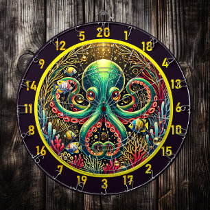 Luminous Lagoon Octopus Dartboard Dartbord