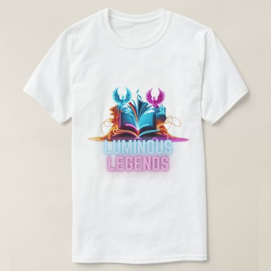 Luminous Legends - Verhalen schijnen in neonlichte T-shirt (Design voorkant)