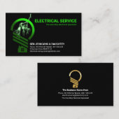 Luminous Lightning Striking Home Bulk Visitekaartje (Voorkant / Achterkant)