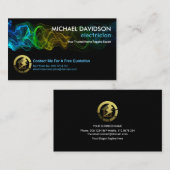 Luminous Lightning Wave Home Repareert elektricien Visitekaartje (Voorkant / Achterkant)