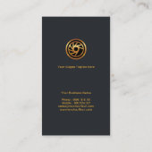 Luminous Luxurous Gold Wave Chauffeur Service Visitekaartje (Achterkant)