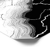 Luminous Molten Flow Decoupage Template Line Art Poster (Hoek)