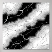 Luminous Molten Flow Decoupage Template Line Art Poster (Voorkant)