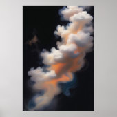 Luminous Mystical Smoke Modern Abstract Poster (Voorkant)
