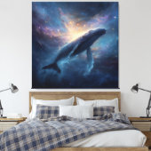 Luminous Nebula Humpback Canvas Afdruk (Insitu (Slaapkamer))