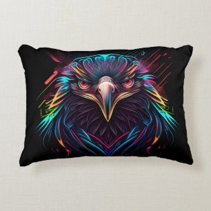 Luminous Neon Eagle Artistic Accent Kussen