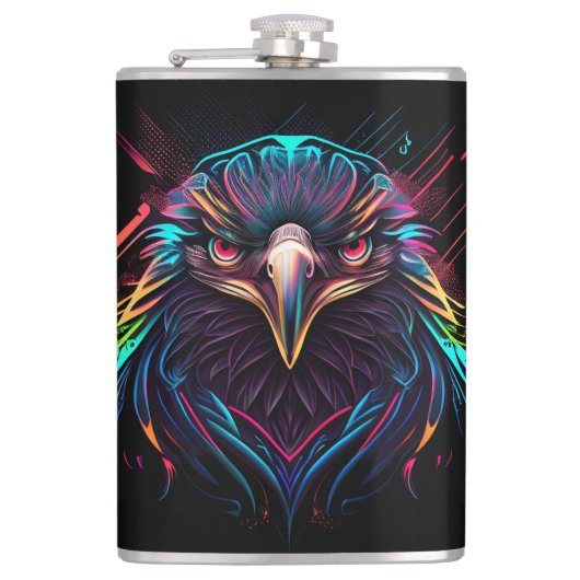 Luminous Neon Eagle Artistic Heupfles (Voorkant)