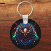 Luminous Neon Eagle Artistic Sleutelhanger (Voorkant)
