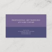 Luminous Nightfall Blue Floral Visitekaartje (Achterkant)