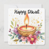 Luminous Offering Diwali Feestdagenkaart (Voorkant)