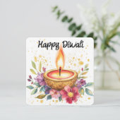Luminous Offering Diwali Feestdagenkaart (Staand voorkant)