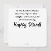 Luminous Offering Diwali Feestdagenkaart (Achterkant)