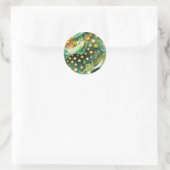 Luminous Peridot Citrine Celestial Moon Ronde Sticker (Tas)