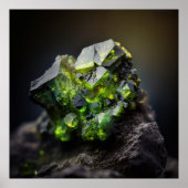 Luminous Peridot Gemstone, close-up Poster (Voorkant)