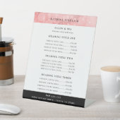 Luminous Pink Bokeh Business Services Pricing Reclamebord Met Voetstuk (Insitu)