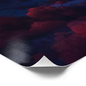 Luminous Pink & Purple Mountain Landscape Perfect Poster (Hoek)