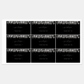 Luminous Platinum Silver Glitter Elegant Beauty Labels (Vel)