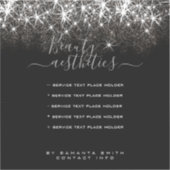 Luminous Platinum Silver Glitter Elegant Beauty Sticker (Voorkant)