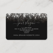 Luminous Platinum Silver Glitter Elegant Beauty Visitekaartje (Achterkant)