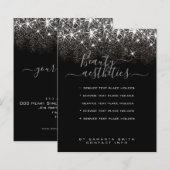 Luminous Platinum Zilveren Glitter Elegante Flyer (Voorkant / Achterkant)