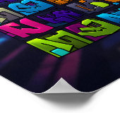 Luminous Pop Art Graffiti Wall Decor Print (Hoek)