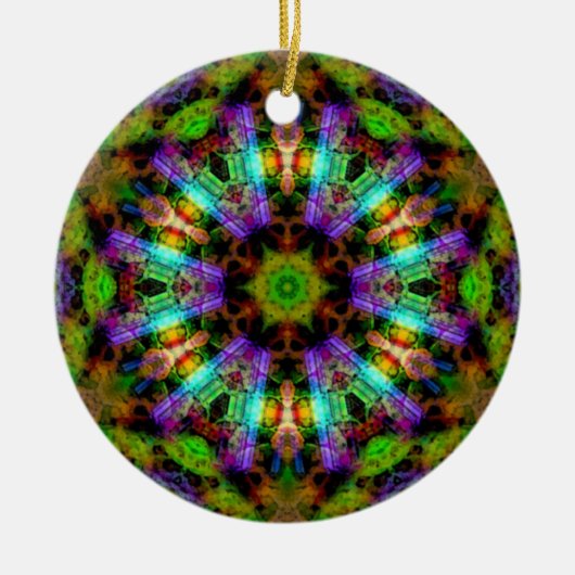 Luminous Psychedelic Mandala Ornament (Voorkant)