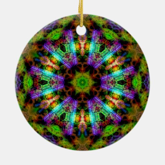 Luminous Psychedelic Mandala Ornament (Achterkant)
