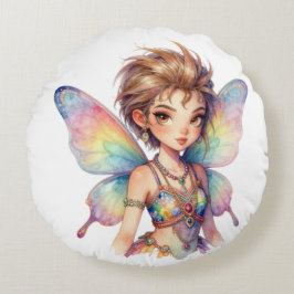 Luminous Rainbow Guardian fairy Rond Kussen
