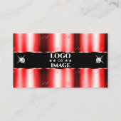 Luminous Red Black Sparkle Jewelen voegen Logo sti Visitekaartje (Voorkant)