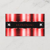 Luminous Red Black Sparkle Jewels Monogram Stijlvo Visitekaartje (Voorkant)