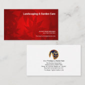 Luminous Red Maple Leaf Landscape Visitekaartje (Voorkant / Achterkant)