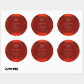 Luminous Red Marble Pattern Product Labels Logo (Vel)